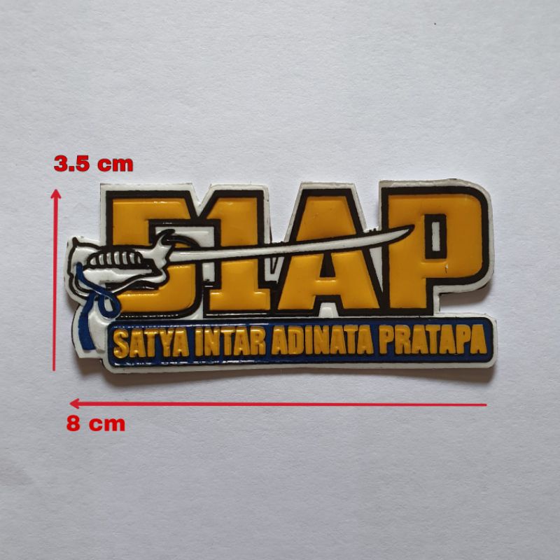 

stiker embos logo polri siap ( satya intar adinata pratapa ) - stiker timbul 51AP logo polri - sticker logo polri