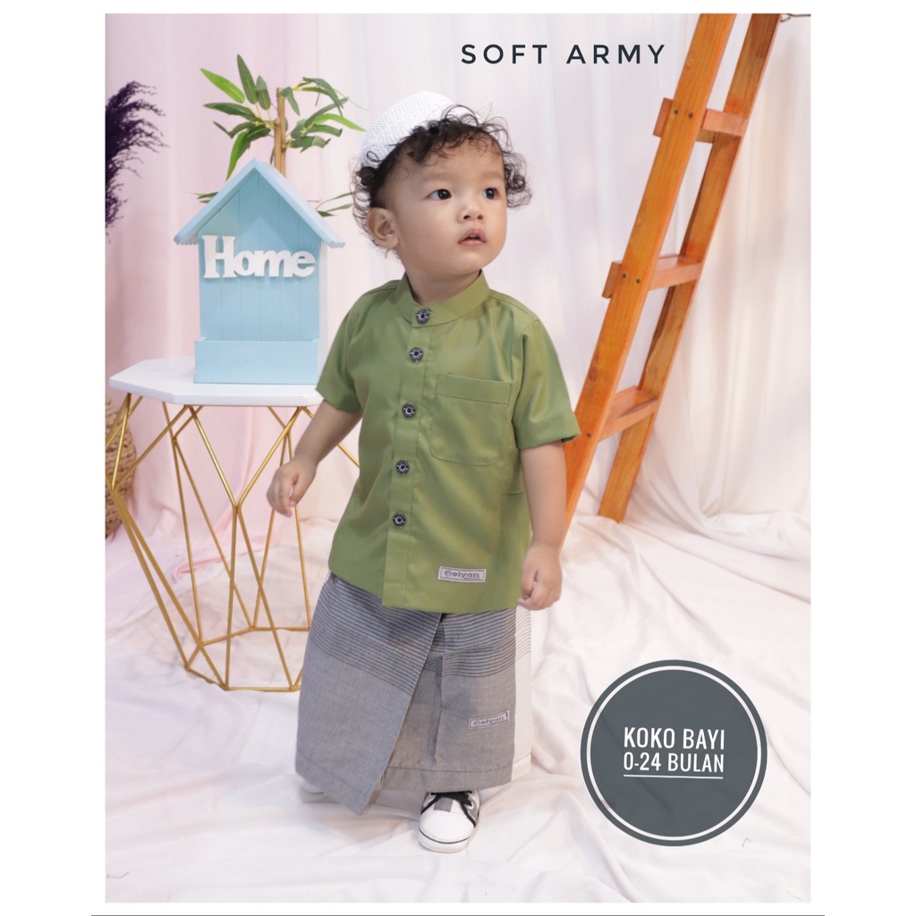 Koko Bayi Laki Laki New Born Baju Aqiqah Satu Set Sarung Instan Peci Rajut 0 6 12 Bulan 1 3 Tahun Ka