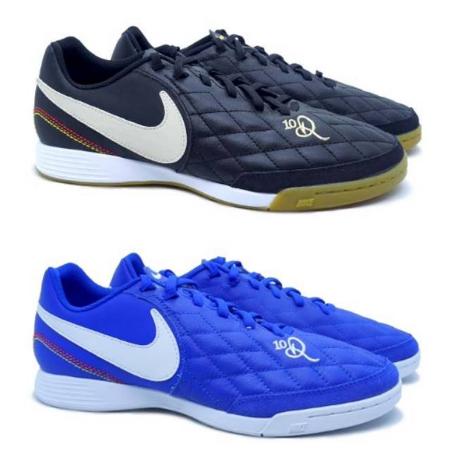 Sepatu Futsal Nike Tiempo Legend 7 Academy R10 IC - Black Blue Original