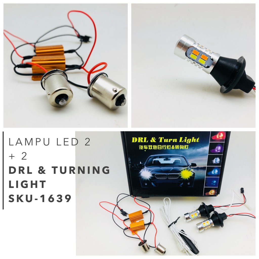 LAMPU LED DRL DAN SEIN SOCKET T20 MOBIL I Lampu Sein Dan Drl 2 In 1