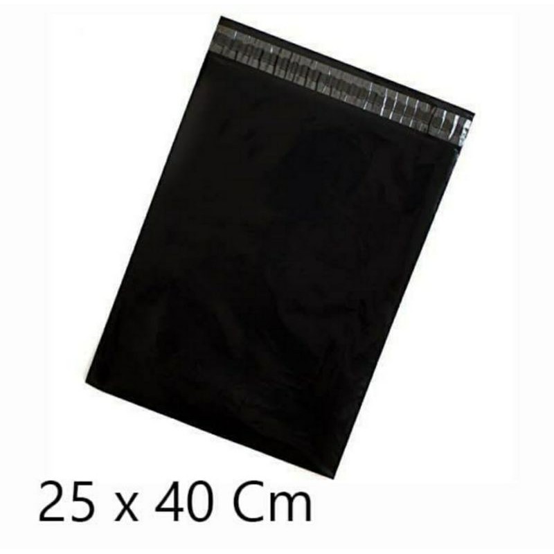 Plastik paking Polymailer ukuran 24 x 40cm hitam isi 100pcs