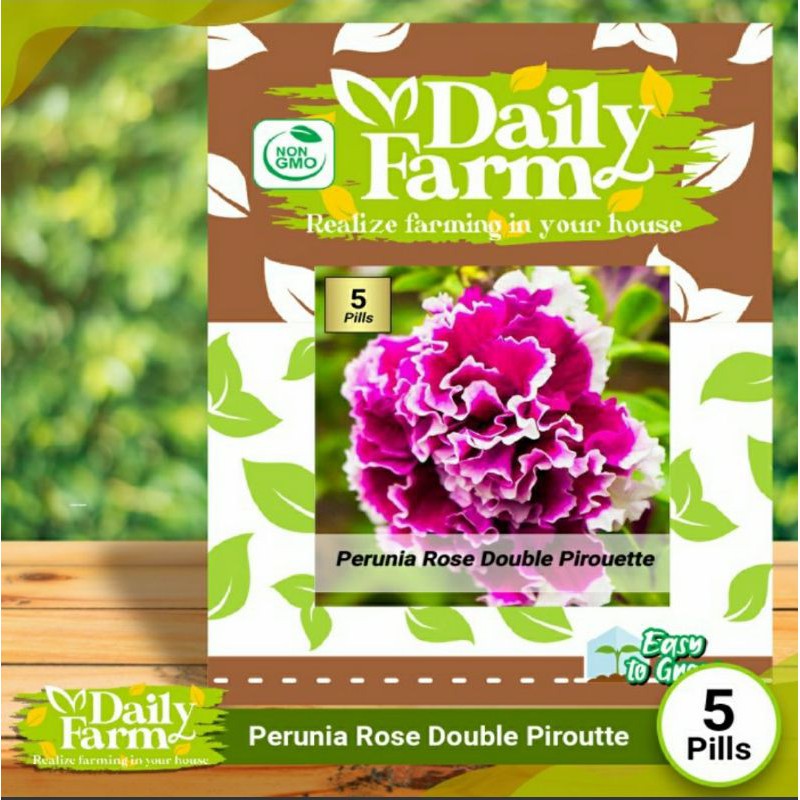 Premium Benih Bunga Petunia Rose Double Pirouette - Daily Farm