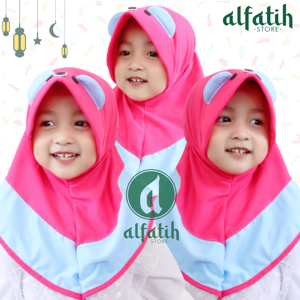 ALFATIH STORE / Jilbab ANAK KARAKTER PANDA LICU / HIJAB ANAK / HIJAB BAYI / KERUDUNG ANAK / Kerudung Anak Jilbab Hijab Anak Bayi Perempuan / pastan baby / hijab anak / Jilbab Anak bayi Usia 0-3 Tahun Bahan Jersey Premium Nyaman Di Pakai