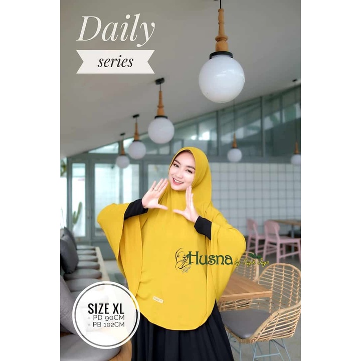 Husna Hijab Instant  Daily Series Size XL  Jersey Premium