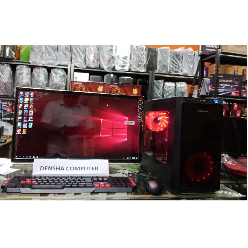 1set PC Core i7 + ram 16gb + Hdd 500GB + SSD + Monitor Led 24 inc siap pakai