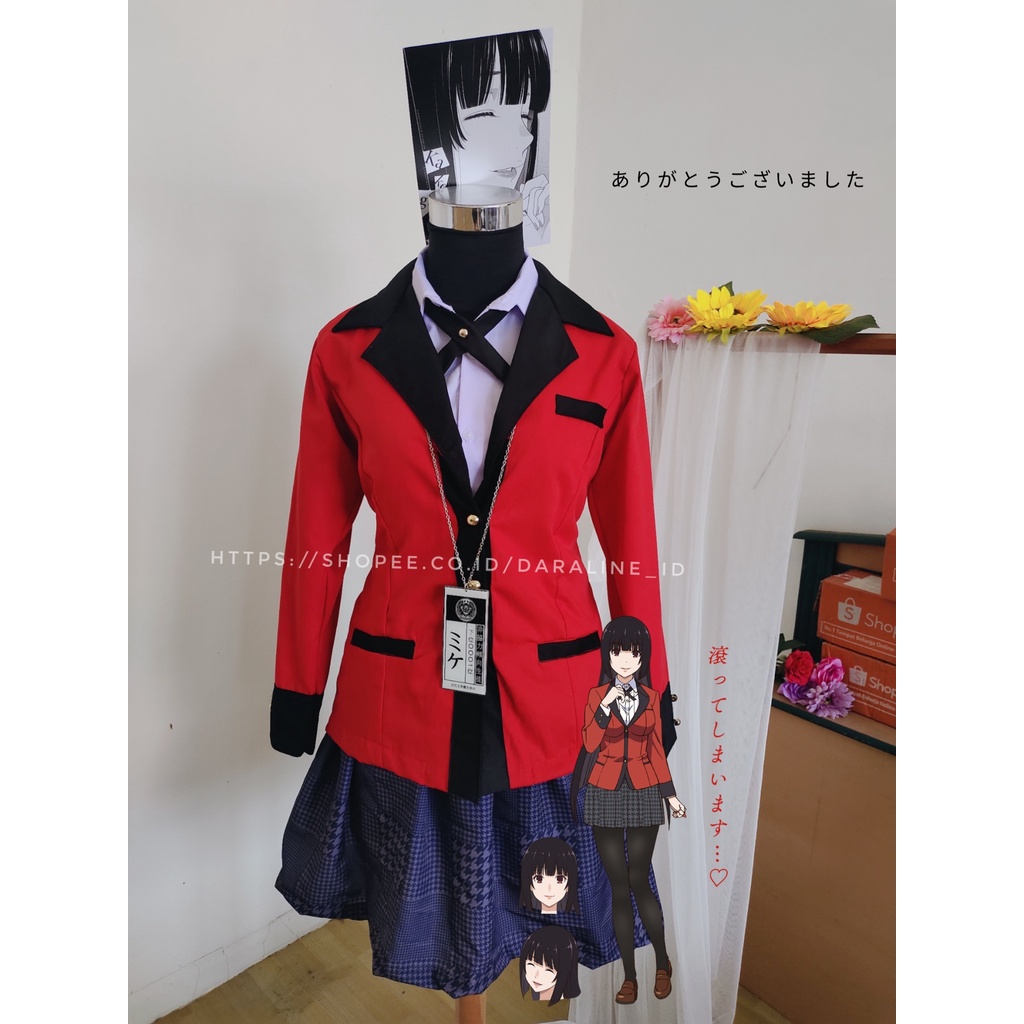 Kostum Cosplay Jabami Yumeko Kakegurui by KimoChuu