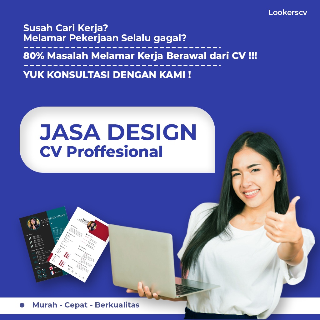 Jasa Desain Pembuatan Bikin CV | CV Professional | Curriculum Vitae | Surat Lamaran Pekerjaan | Port