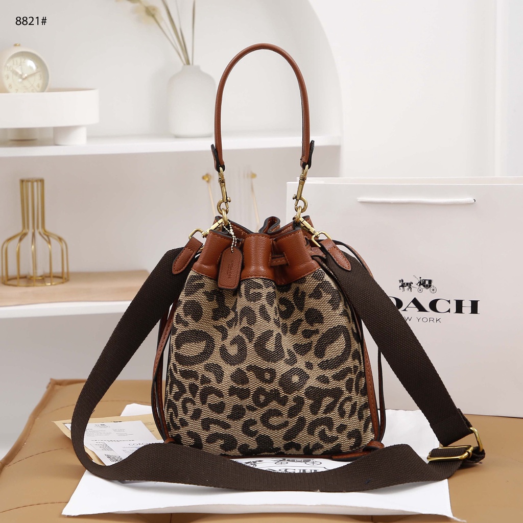 Coach Bucket Leopard #8821