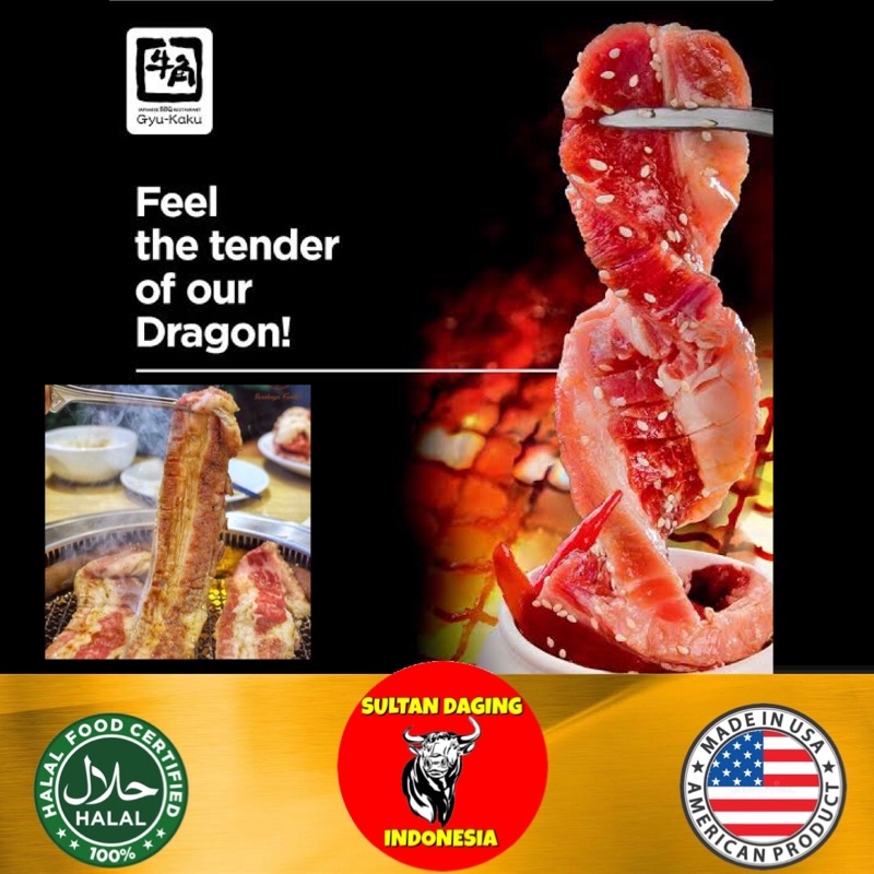 

DRAGON KING KARUBI ANGUS PRIME 500 GRAM IMPORT DARI USA/ KARUBI BEEF/ KARUBI SLICE/KARUBI DRAGON/BBQ