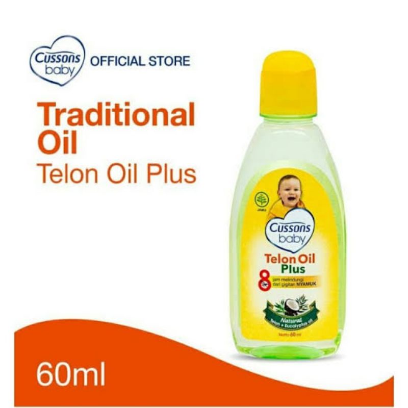 Cussons Baby Telon Oil Plus 60ml - Cussons Minyak Telon Plus - Telon +