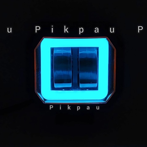 Lampu Tembak Sorot CWL LED 4D Kotak 2 Mata Lensa Sinar Kuning 20Watt Angel Warna Ice Blue