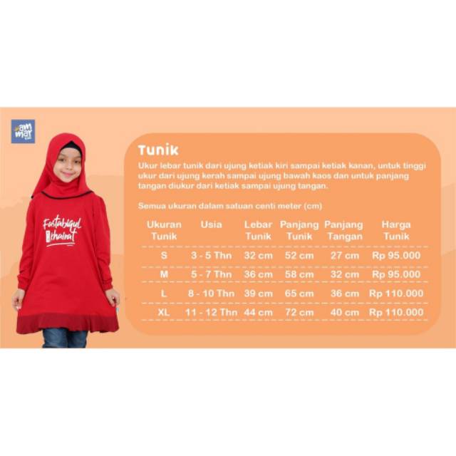 Tunik Anak Muslimah by Ammarkids - Tunik Anak Ammar kids