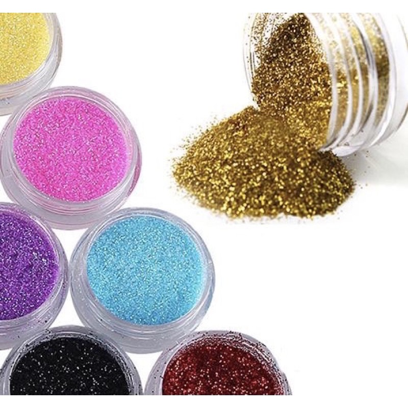 Glitter pot PREMIUM QUALITY GLITTER BRIGHT gliter silver gold hiasan slime nailart kutek gel ombre gliter