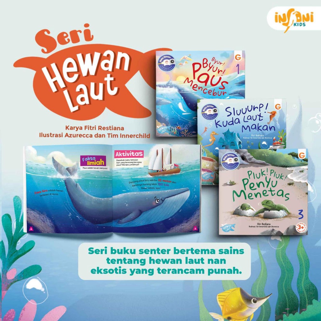 Buku 1 Set Seri Hewan Laut - Gema Insani 100% Original