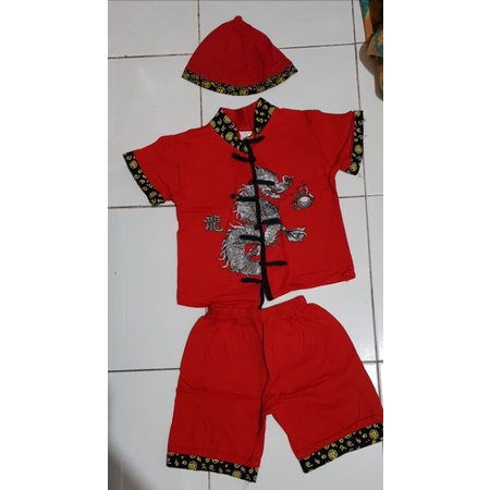 Setelan Baju imlek anak cowok (Preloved)