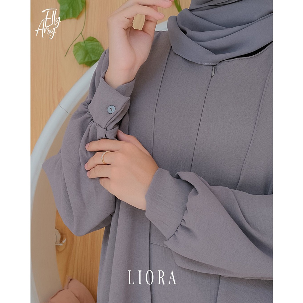 DRESS CRINGKLE LIORA ORI BY ELLYARSY DOUBLE LAYER GAMIS WANITA OOTD FASHION KEKINIAN TERBARU