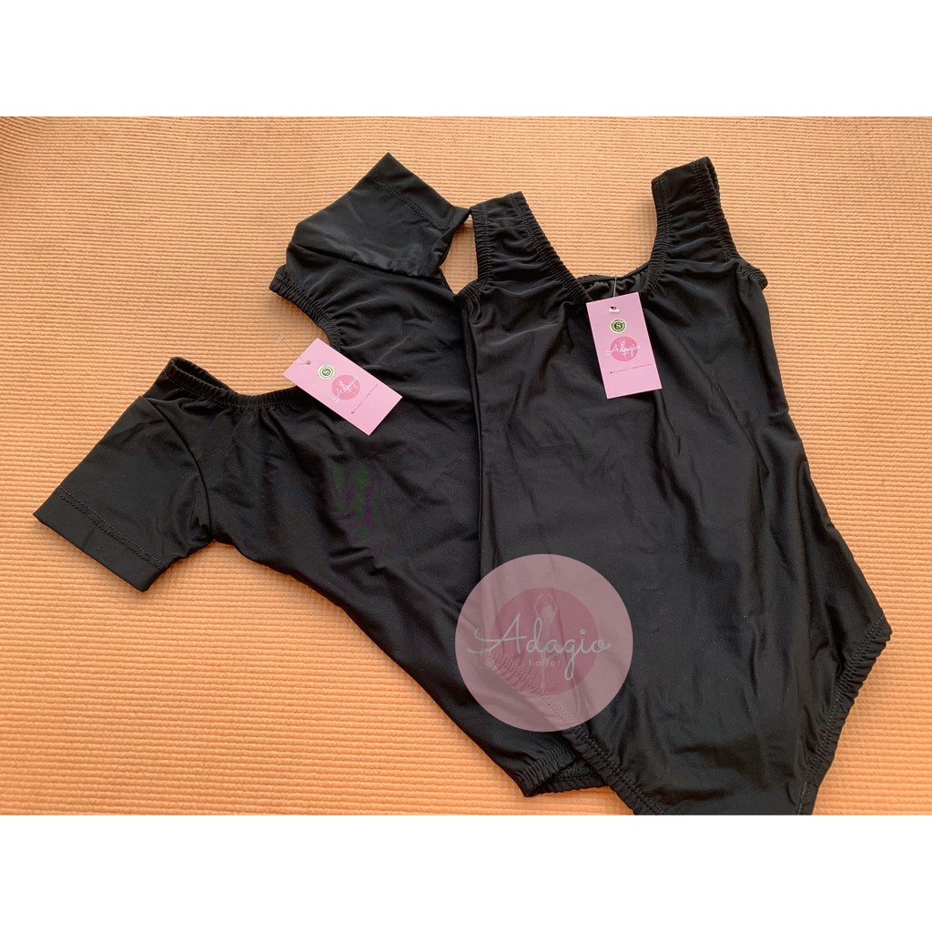 Leotard Baju Atasan Balet Senam Gymnastic Anak HITAM