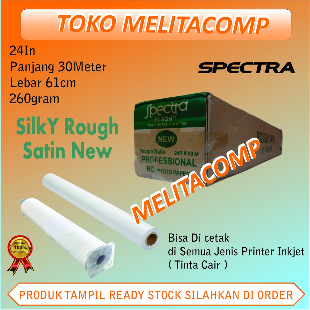 Kertas foto plotter roll spectra Silky Dof 260gram 24in