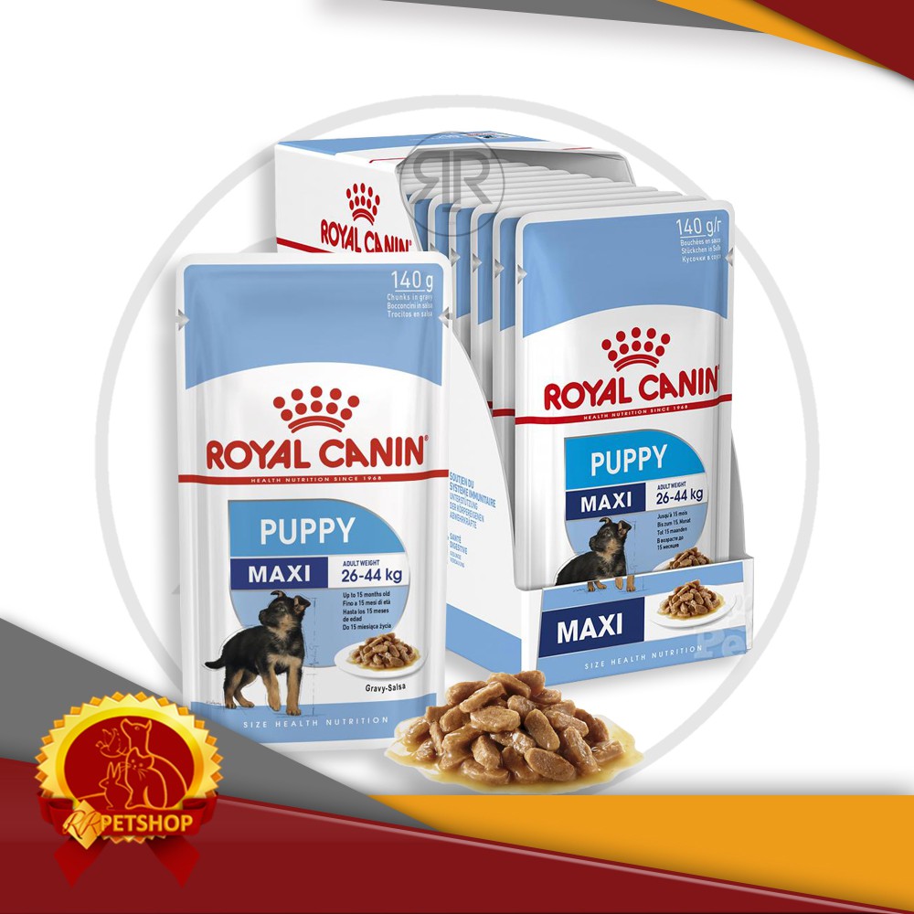 Makanan Anjing Royal Canin Maxi Puppy 140 Gram / Pouch Sachet