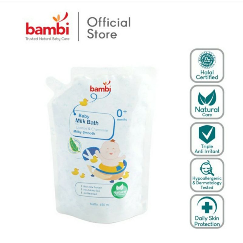 Bambi Baby Milk Bath 450ml REFILL