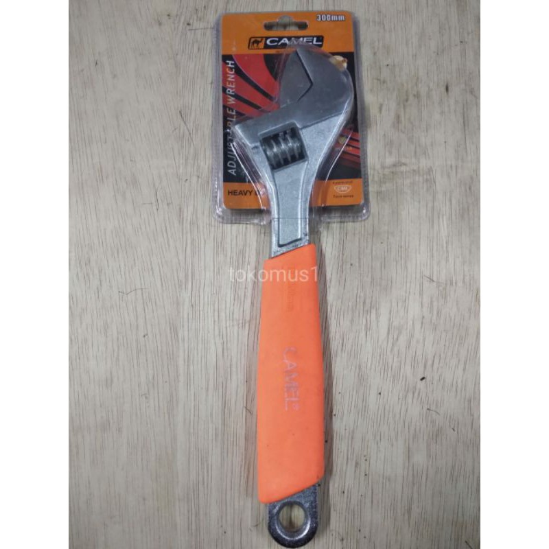 KUNCI INGGRIS CAMEL LAPIS KARET 8&quot; 10&quot; 12&quot; ADJUSTABLE WRENCH HEAVY DUTY