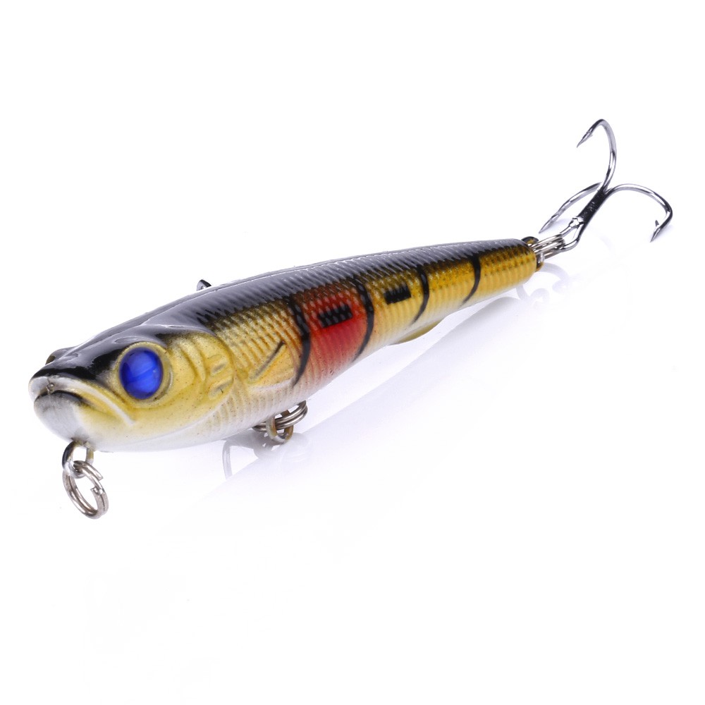 HENGJIA 1 Pieces Pencil Fishing Hard Bait 8# Hook Sea Trolling Wobbler Lure Jerkbait 70mm/6.7g