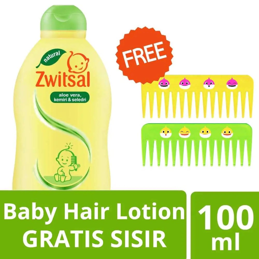 Zwitsal Natural Baby Hair Lotion Aloe Vera Kemiri Seledri 200ml 200 ml / 100ml 100 ml / 50ml 50 ml