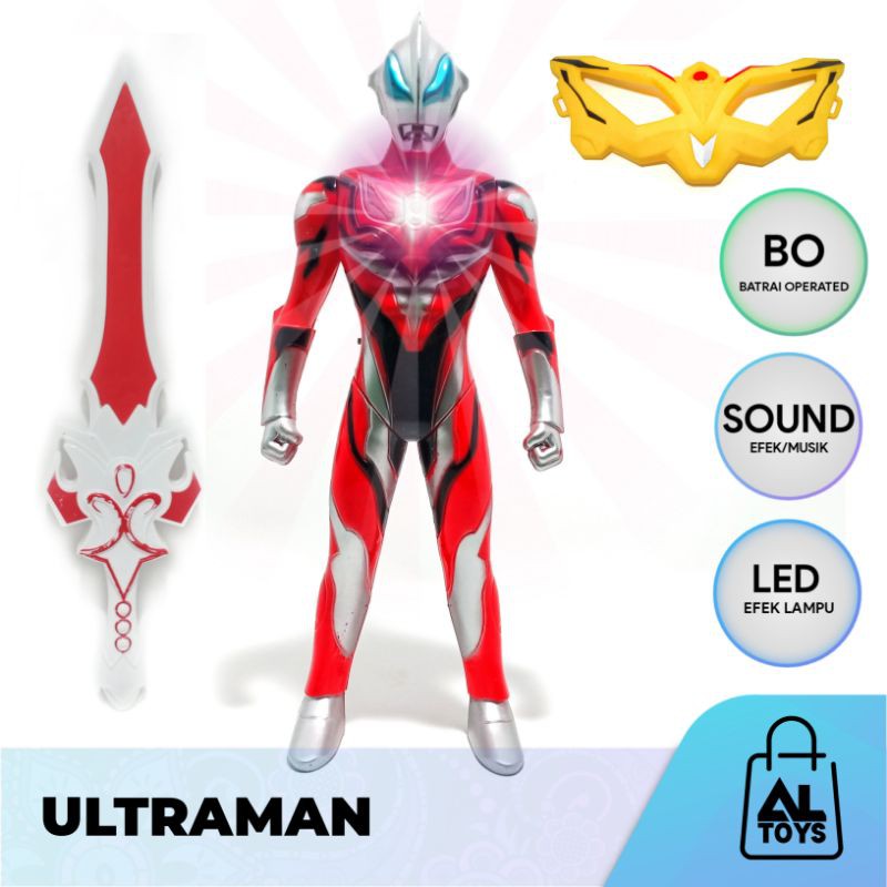 Mainan Robot Ultraman Taiga BO Topeng Pedang Set