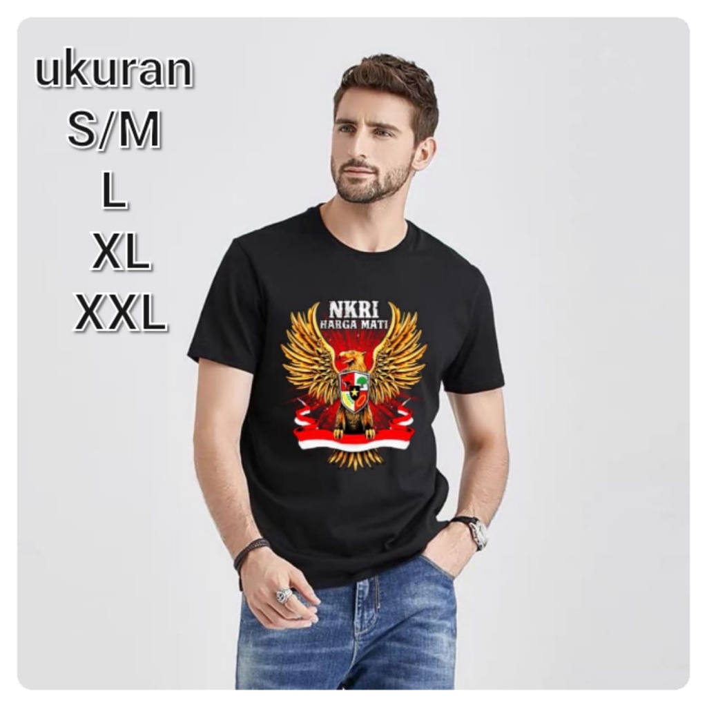 kaos oblong nkri / atasan pria / kaos kekinian / kaos oversieze -alipio fashion