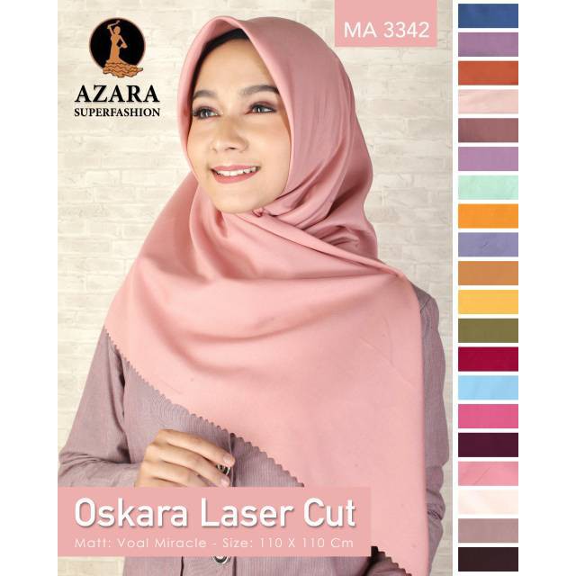 Godiva96 - SEGIEMPAT LASER CUT OSKARA AZARA VOAL MIRACLE PLAIN AZARA PART 2 | HIJAB / JILBAB MEDAN