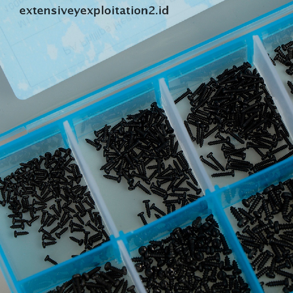 1000pcs / set M1.2 M1.4 M1.7 Campur Pa Kepala Bulat Mikro