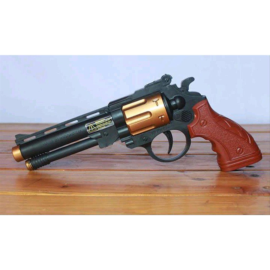 mainan plastik kokang revolver azzuri SNI besar