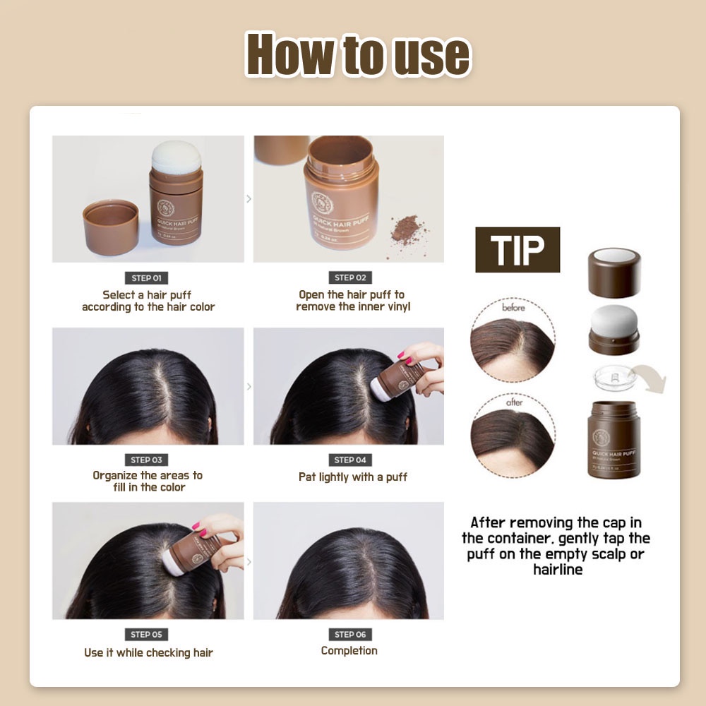 The Face Shop Quick Hair Puff Hair Line Touch Waterproof 7g