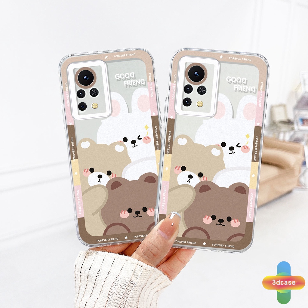 Casing Soft Case Infinix Hot 10 11 Play 10 10t 10s NFC 10i 9 Pro 10 Lite 11 Plus Hot 9 Play 11 11S NFC Infinix Smart 6 5 4 4C 5 Pro Tencno Spark 5 PRO A15 A16 A9 A5 A7 A5S Y12 Y20 Y15S Y21S A12 Ins Cartoon Cute Camera Protection Case