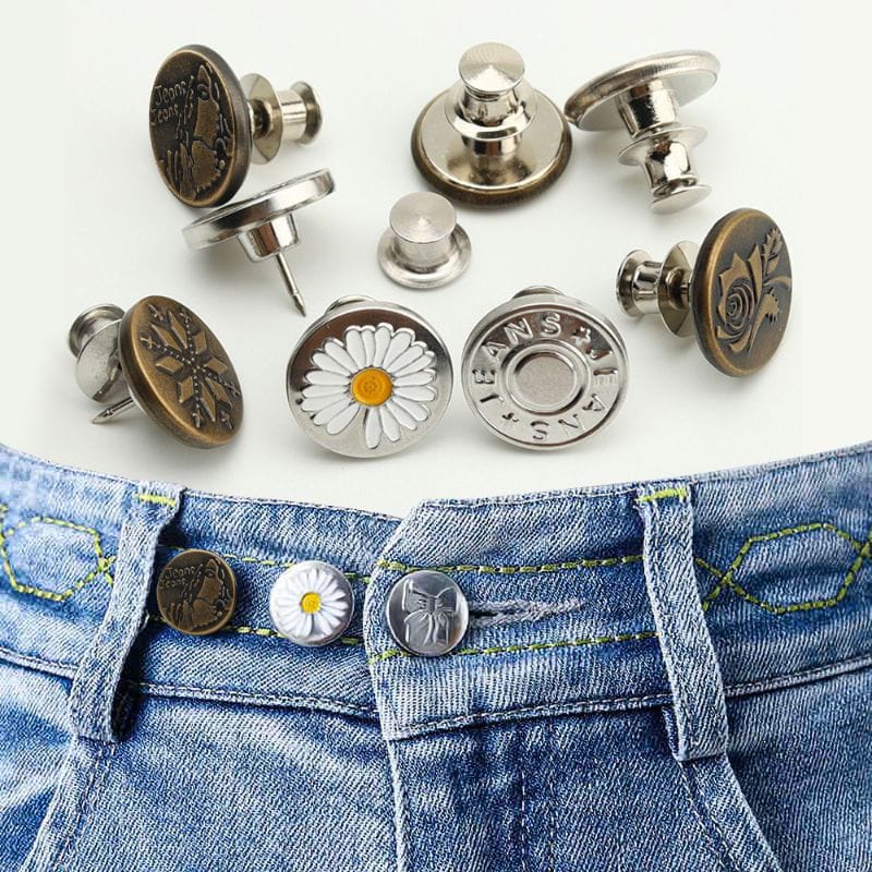 WE Kancing Pengecil Jeans Dapat Dilepas Kancing Button Celana Jeans Adjustable Extension Ekstensi Kancing Pinggang