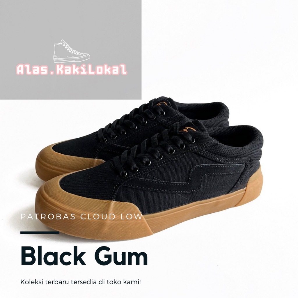 Sepatu Patrobas Cloud Black Gum Low/High