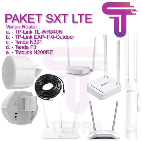 Paket Hotspot LTE 4G SXT LTE Kit + Router Wireless