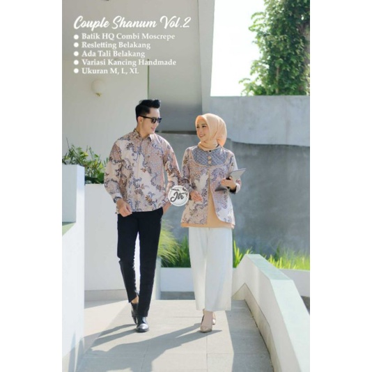 Batik Couple Modern Baju Batik Wanita Blouse Batik Kantor Atasan Batik Kerja Wanita Lengan Panjang Seragam Batik M L XL XXL