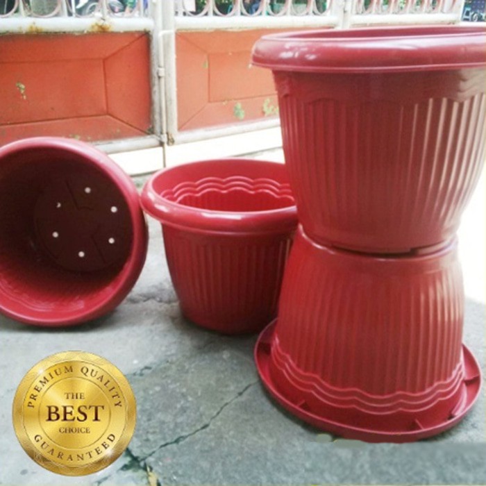 Pot Bunga Plastik Warna 45 Cm