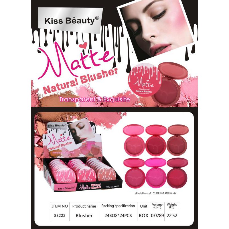 MATTE NATURAL BLUSHER by KISS BEAUTY 83222