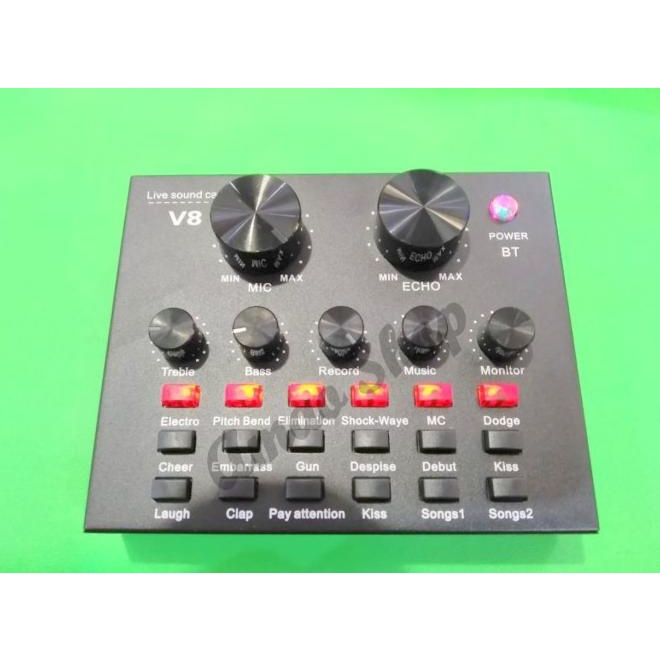 SOUND CARD V8 MIXER BLUETOOTH SOUNDCARD V8 AUDIO SOUNDCARD NEW