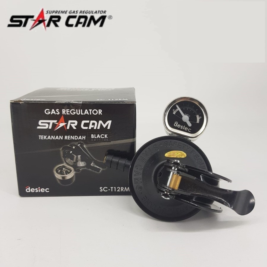 Regulator Kompor LPG STARCAM + METER Star Cam Pengaman Gas Anti Bocor Original Destec Star Cam