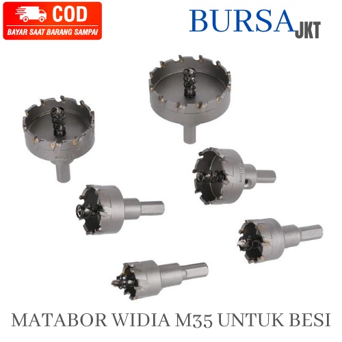 HOLE SAW TCT WIDIA M35 COBALT MATA BOR PELUBANG BESI KUNINGAN PLAT TEBAL 55 MM