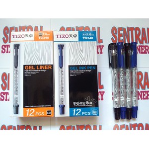 tizo gel pen tg 340 gel liner bolpen tandatangan