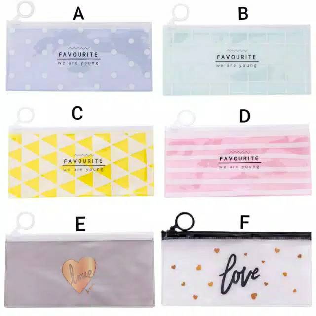 

Tempat Pensil Zipper Transparan