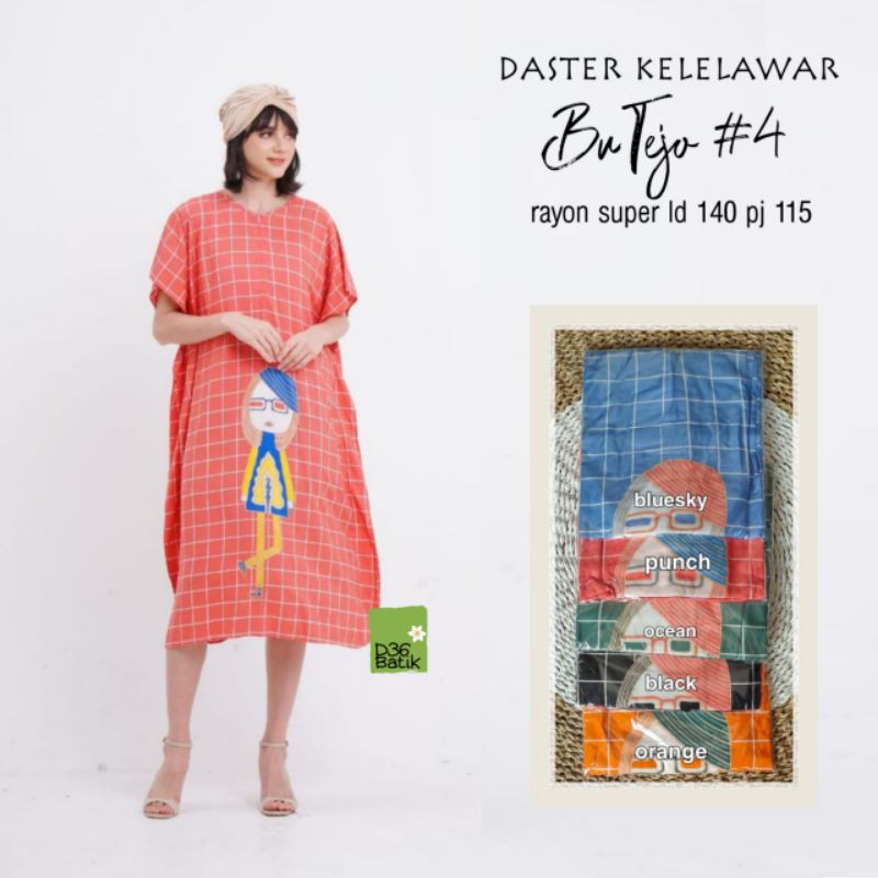 (Semerbak) Baju Tidur Daster Kelelawar Rayon Jumbo Bu Tejo 4 LD 140 Halus Premium Adem Grosir Pajamas pakaian tidur Busui Bumil wanita cewe cantik ibu ibu modern Trendi 2023