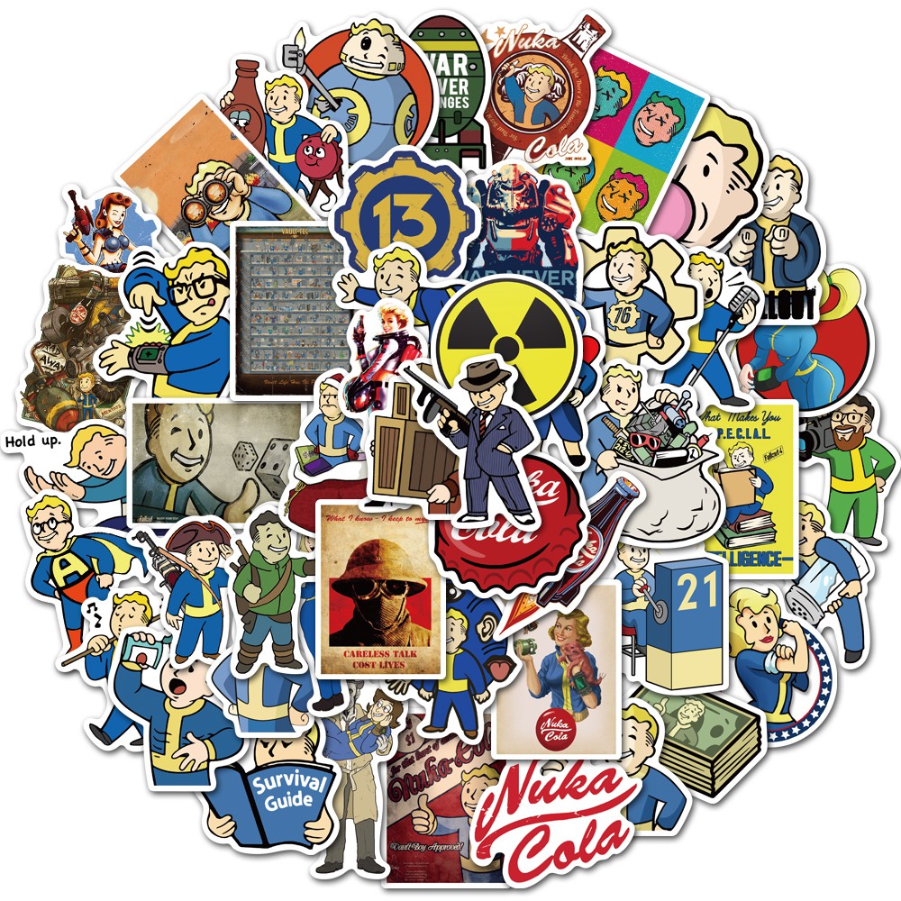 

50pcs Stiker Graffiti Lucu Bahan Pvc Anti Air Untuk Skuter Sepeda Laptop Travel