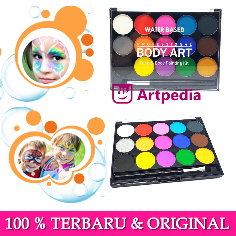 Kids Face Paint Kit - 15 Colours Non-toxic Professional Face Paint