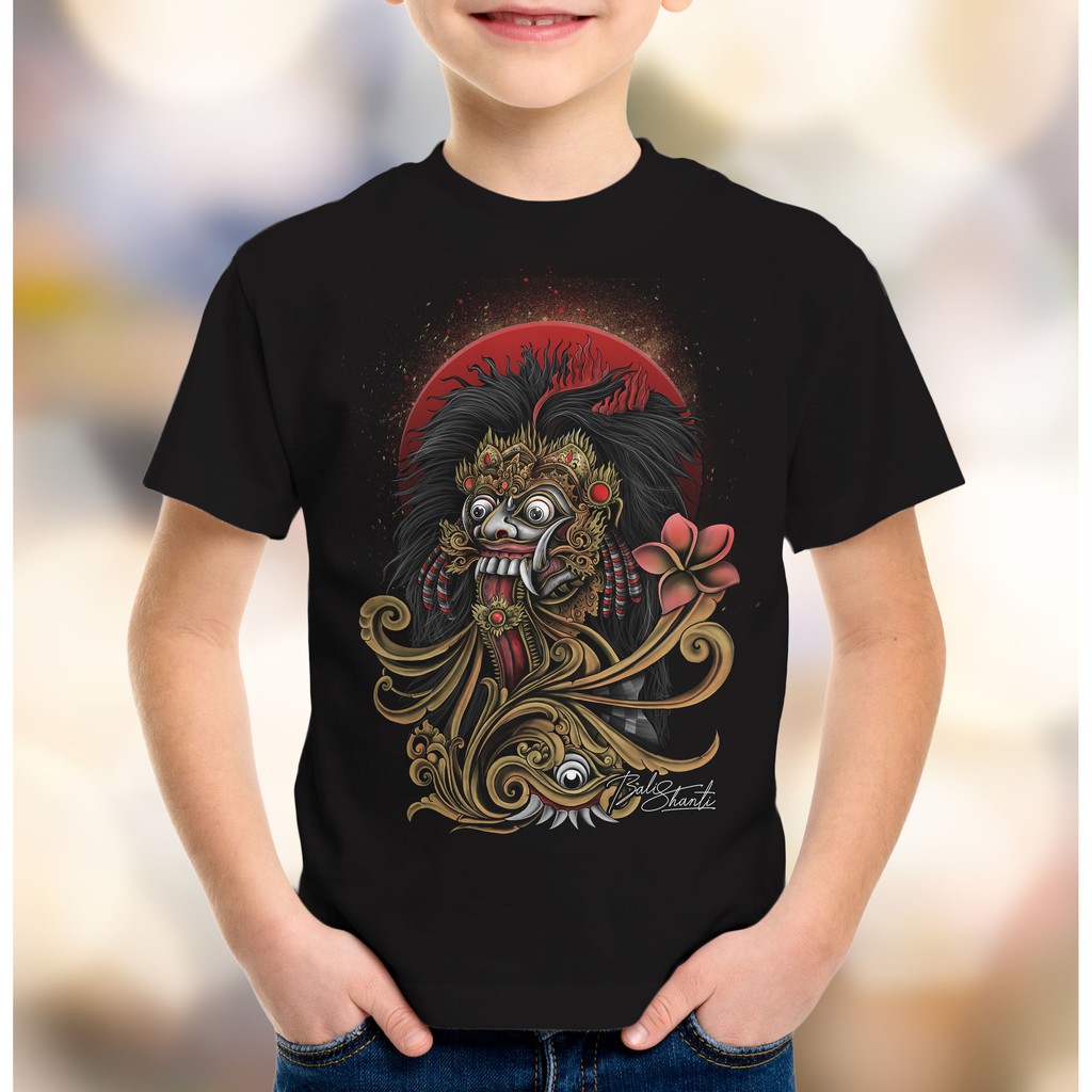 KAOS ANAK ANAK RANGDA BUNGA HITAM