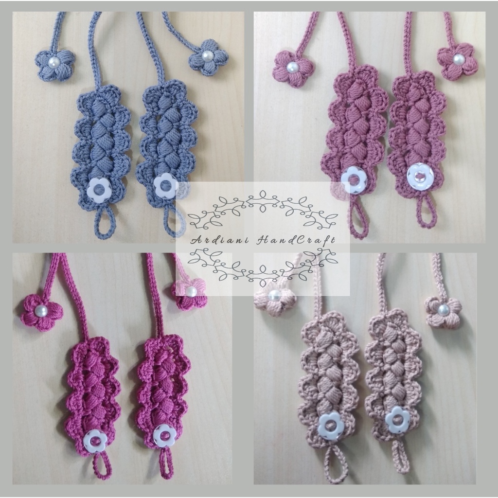 STRAP KONEKTOR RAJUT 2 in 1 / STRAP MASKER HIJAB / KALUNG MASKER HIJAB / TALI MASKER